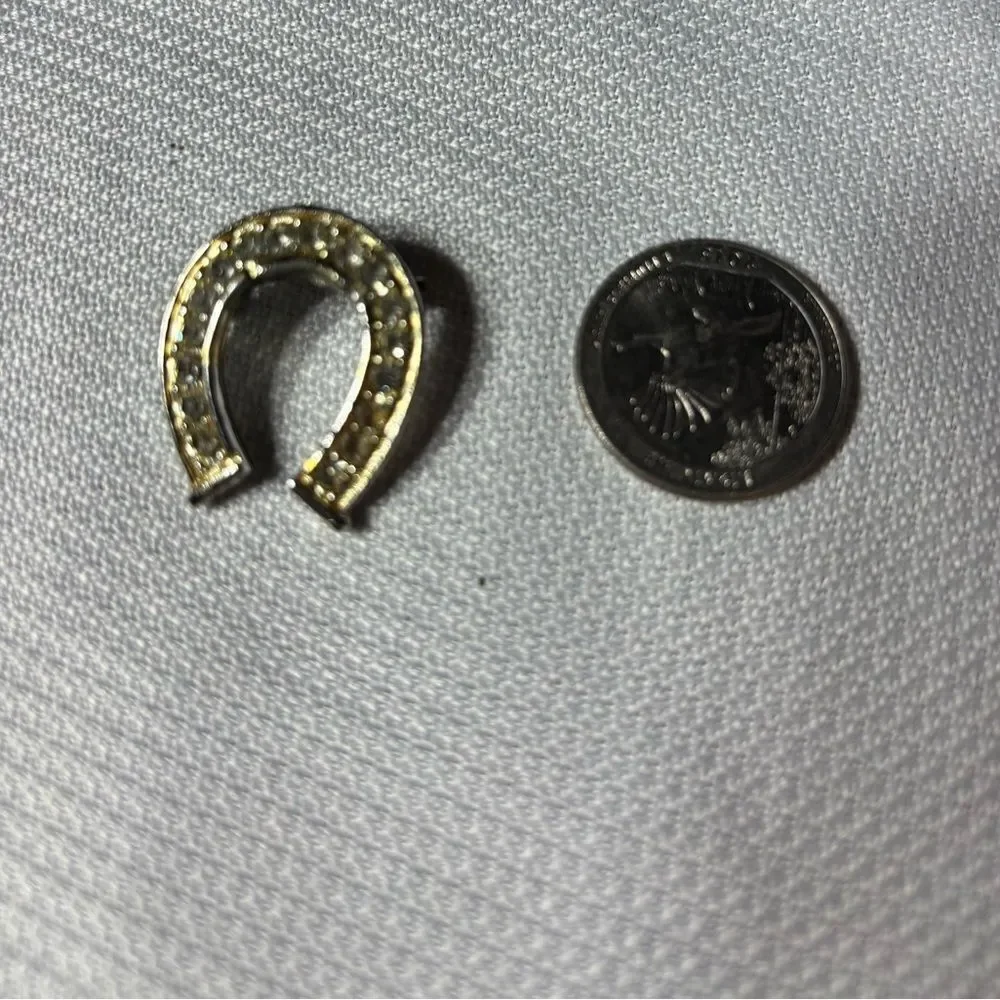 Vintage Horseshoe Rhinestone Brooch Excellent Preloved Condition